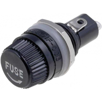 Socket, 5X20MM 10A 250V tubular fuses