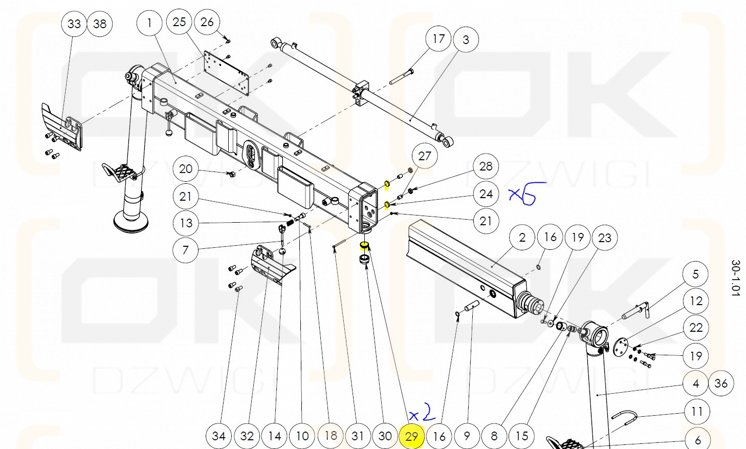 KESLA crane extension slide